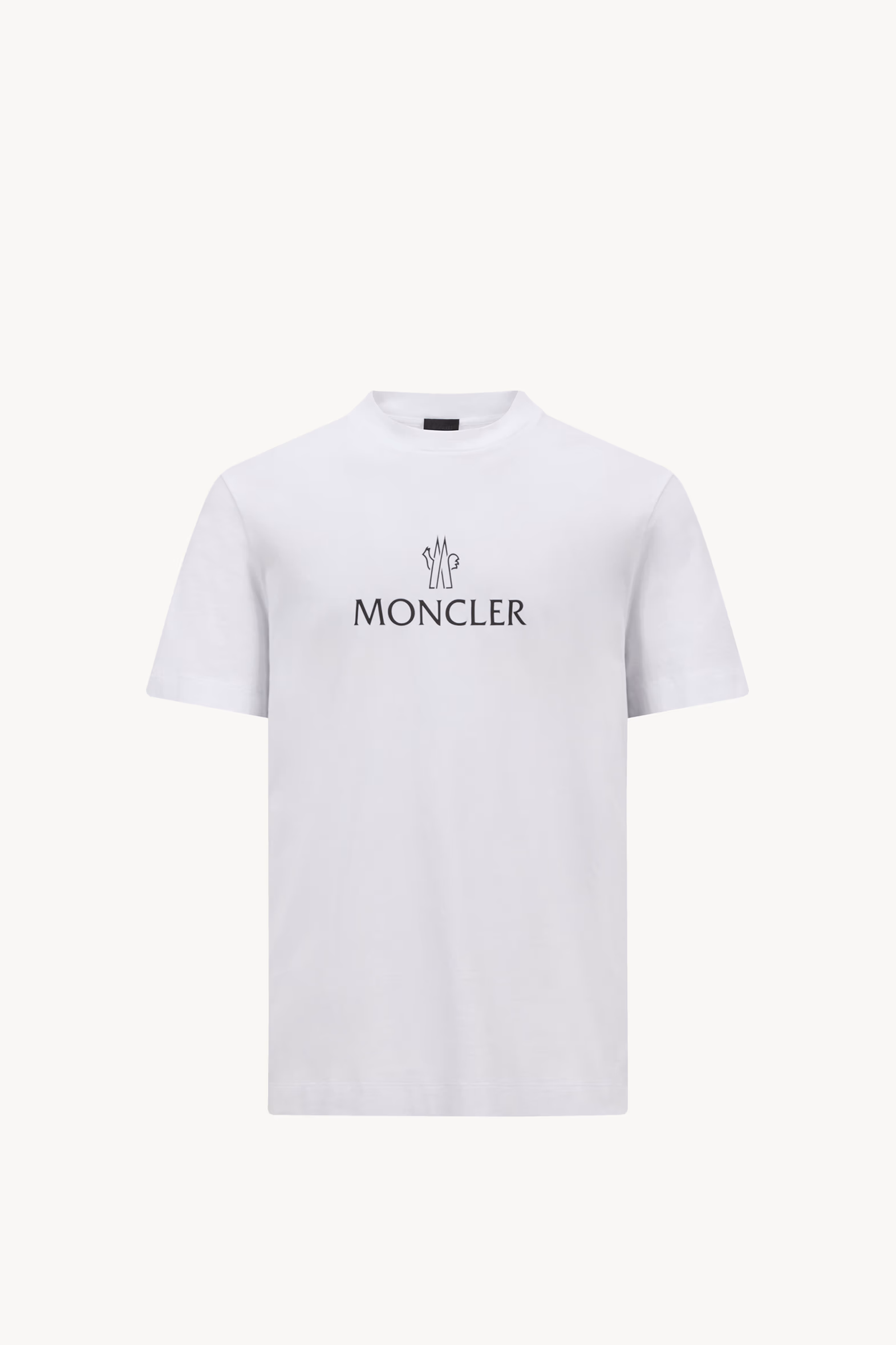 Logo Cotton T-Shirt Men Optical White Moncler 2